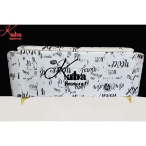 Scripted Velvet Sofa – Typography Collection