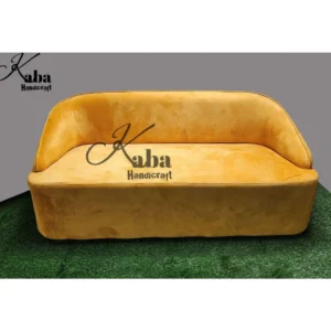 Mustard Yellow Velvet Sofa – Solstice Curve Series