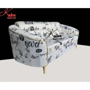 Typography Print Velvet Sofa – Urban Muse Series