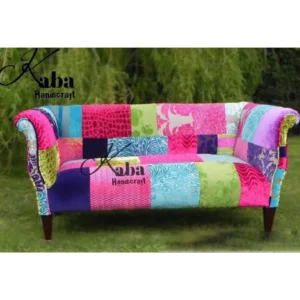 Outdoor Patchwork Sofa – Festival Bloom Collection