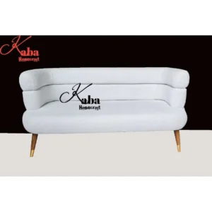 White Velvet Sofa with Layered Backrest – Cloudform Series