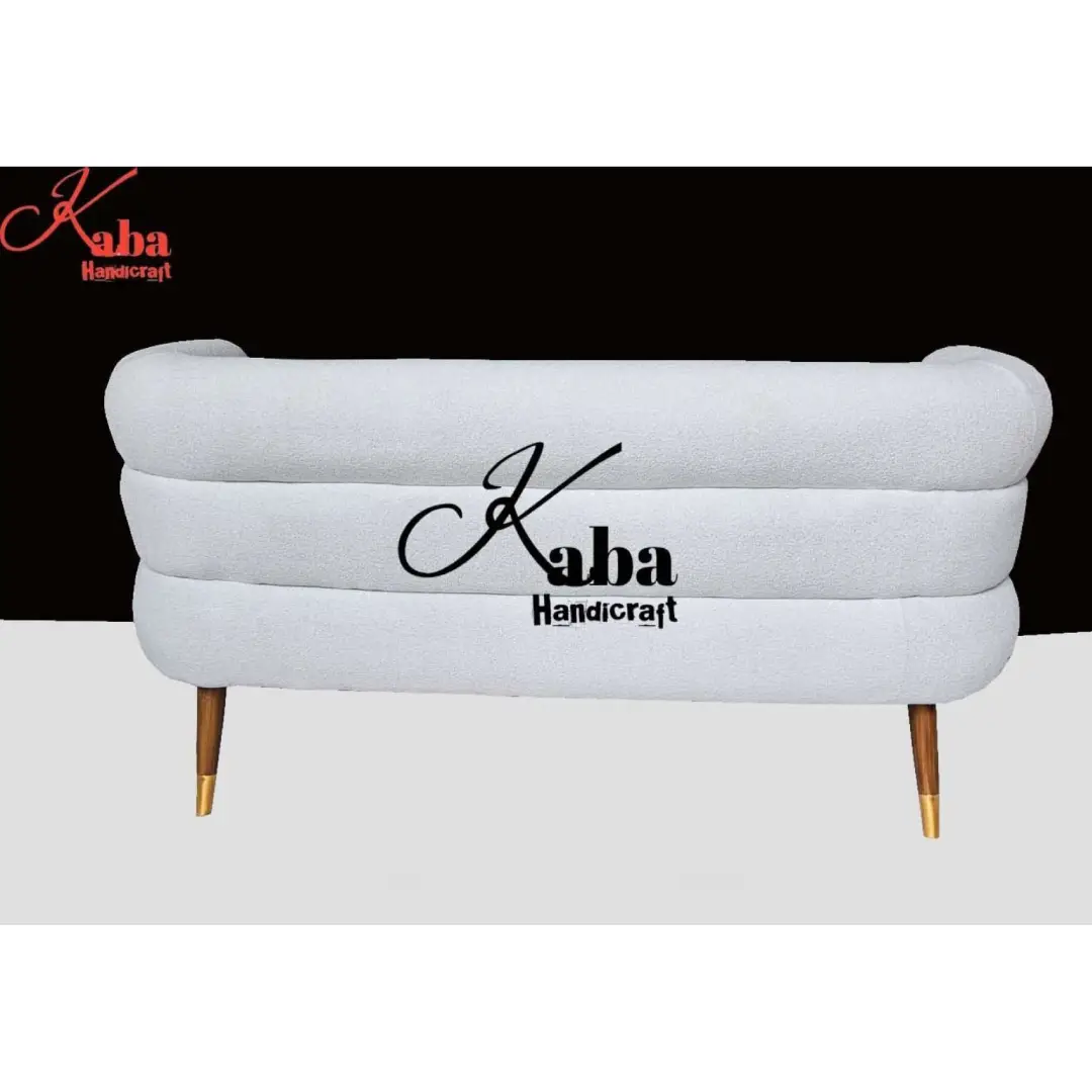 Light Gray Curved Sofa – Minimal Luxe Series