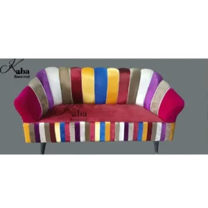 Velvet Two-Seater Artistic Sofa