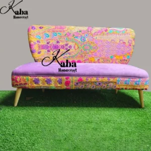 Multicolor Embroidered Patchwork Sofa – Artisan Festival Series